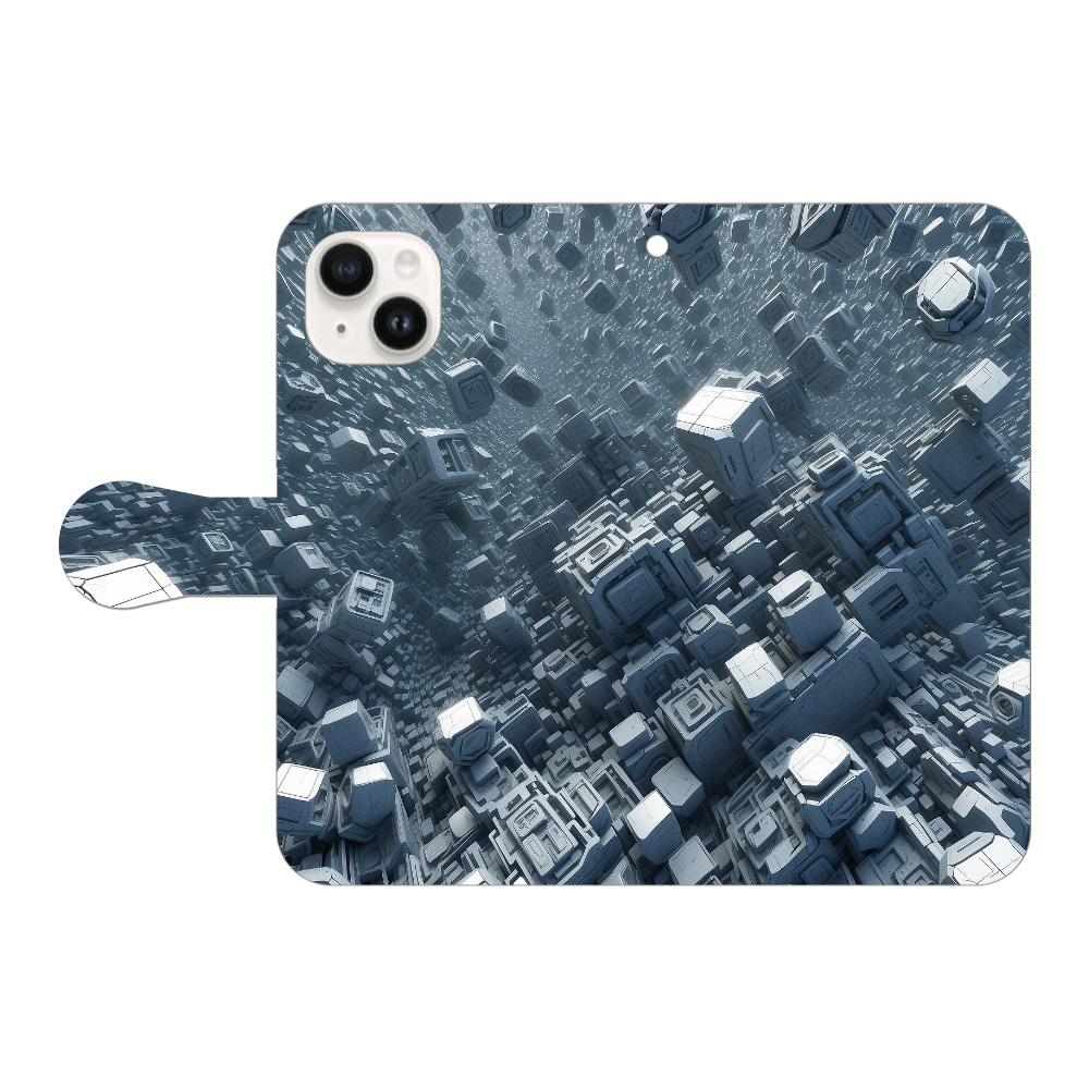 アステロイド・フロンティア A (iPhone15 ケース)-手帳型ベルト付きiPhone15