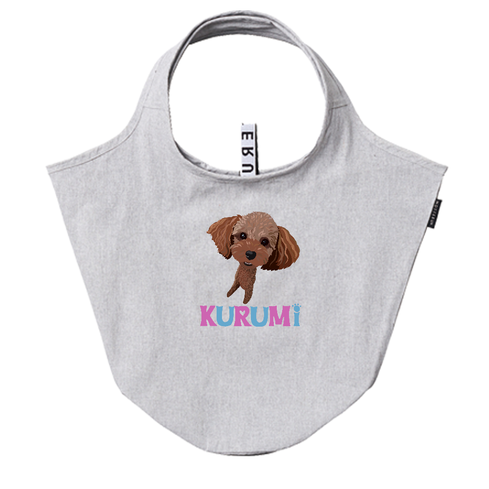 KURUMIちゃんグレー（クルリト マルシェバッグ（再生コットン））|オリジナルTシャツのUP-T