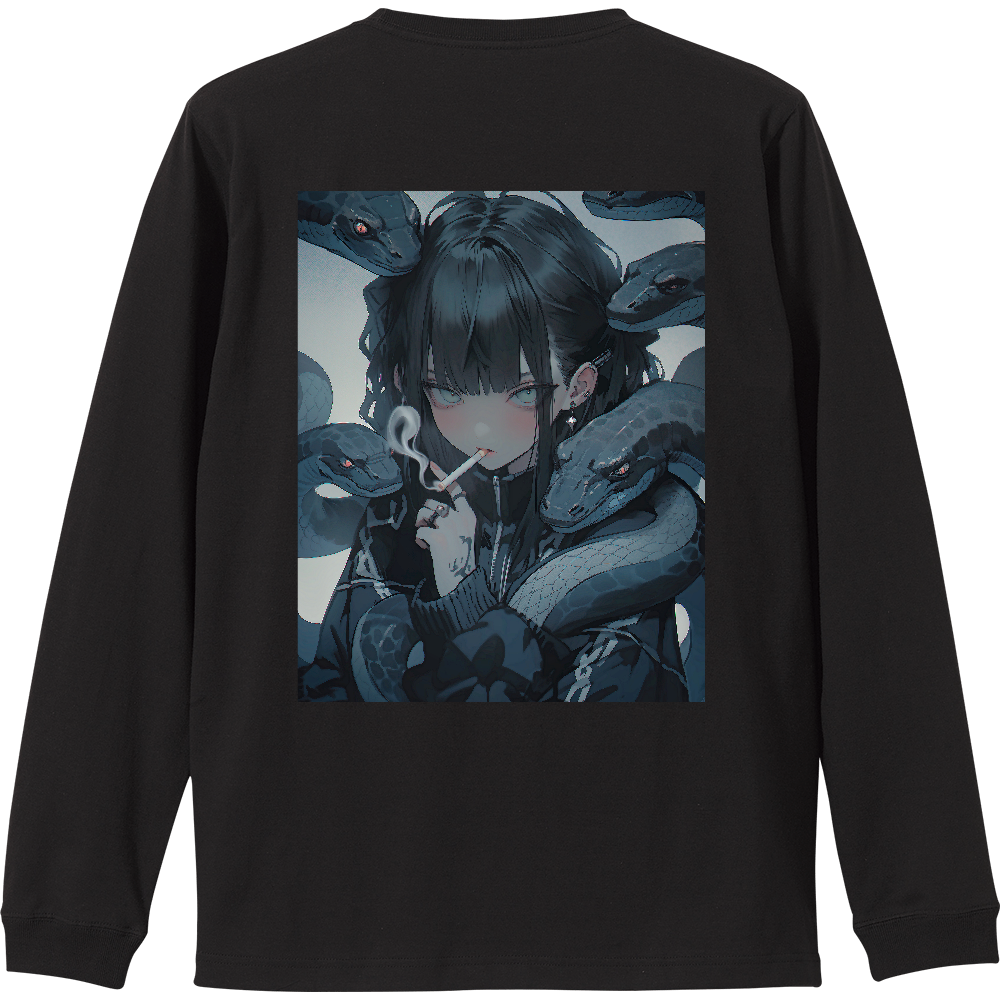 バックプリントロングスリーブTシャツ
