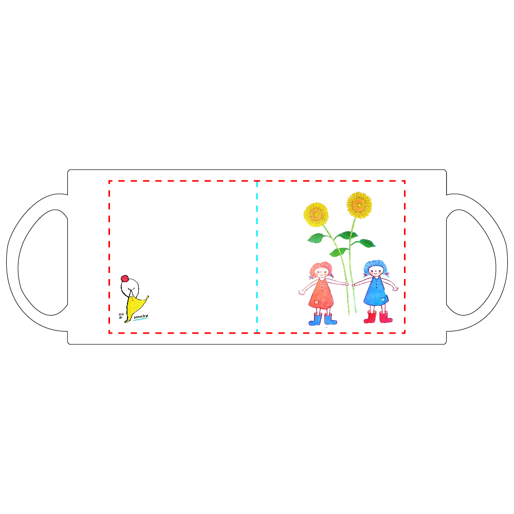 さとうそのこデザインマグ1 女の子と花