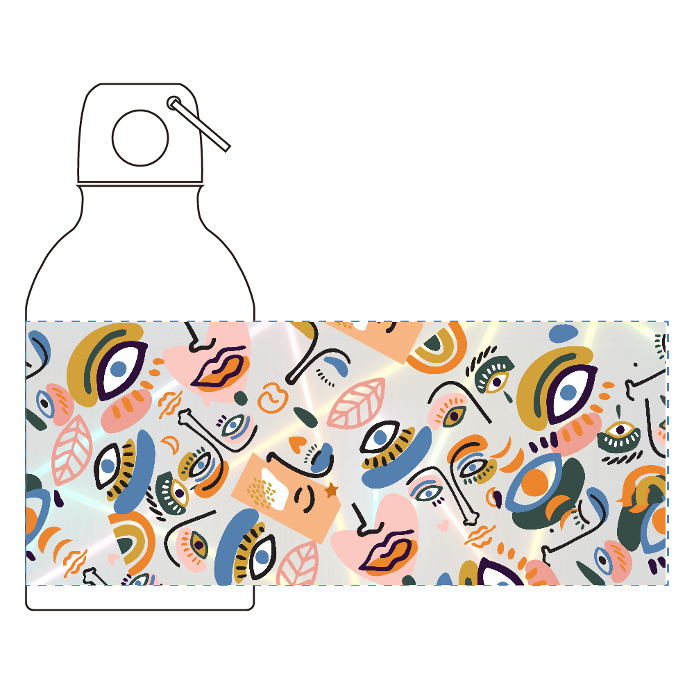 顔の面白イラスト画像です。