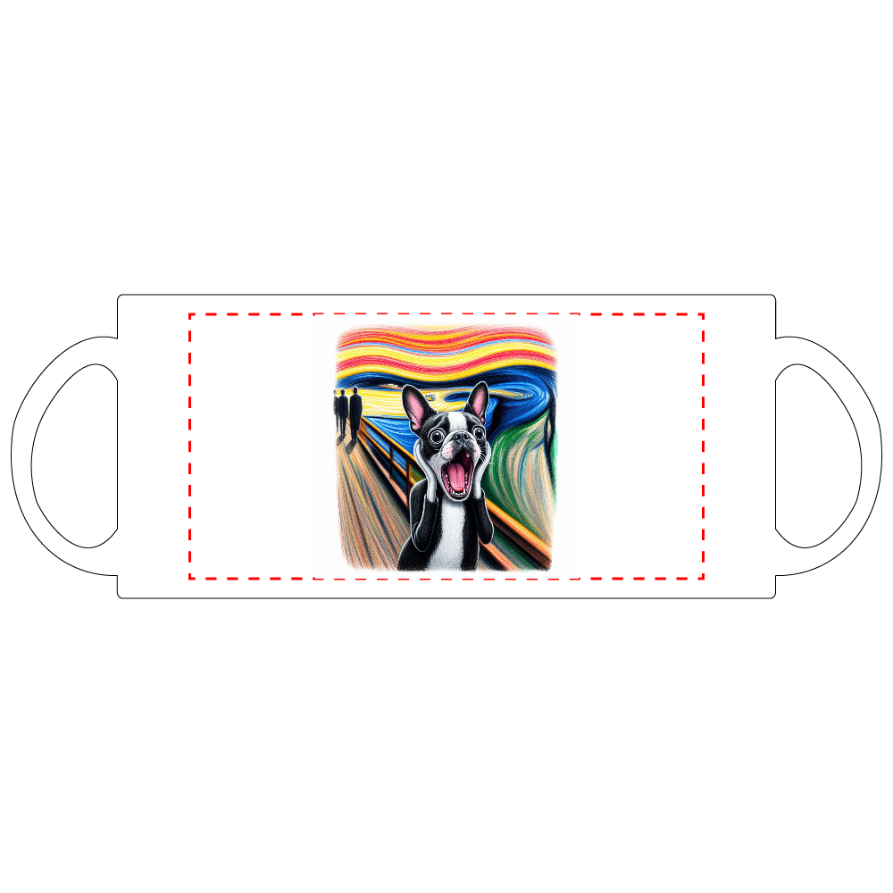 ボストンテリアとムンクの融合