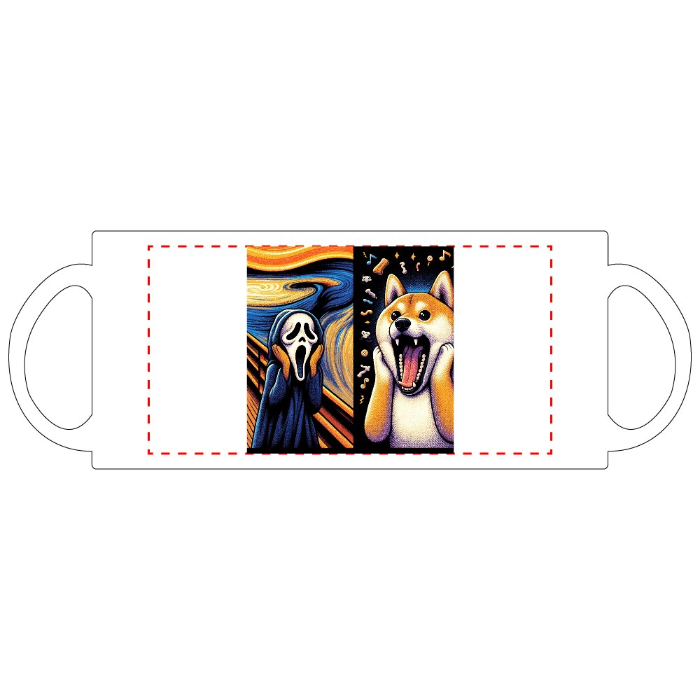 柴犬とムンクの融合