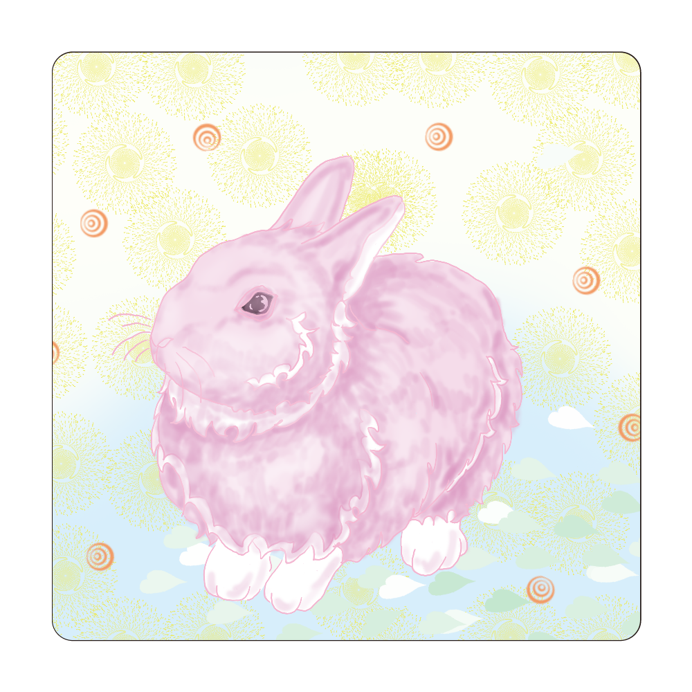 うさぎの珪藻土コースター