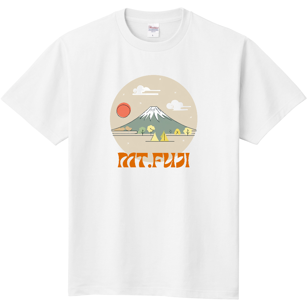 富士山 Mt.Fuji 線画 Tシャツ
