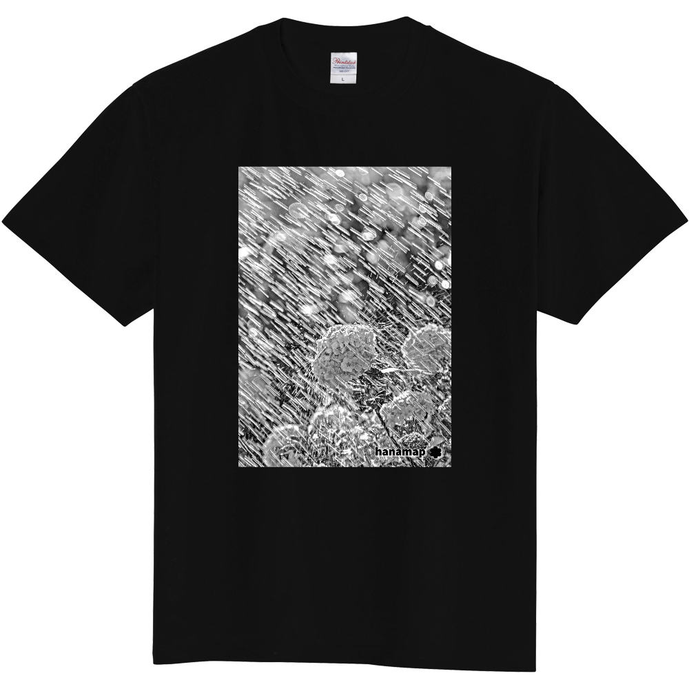 紫陽花モノクロフォトTシャツ【全50色】(キッズ・メンズサイズ)