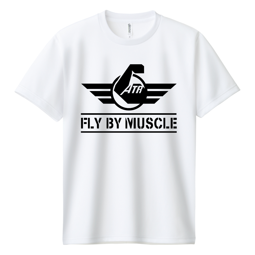 ATR FLY BY MUSCLE 黒ロゴTシャツ【ドライTシャツ】