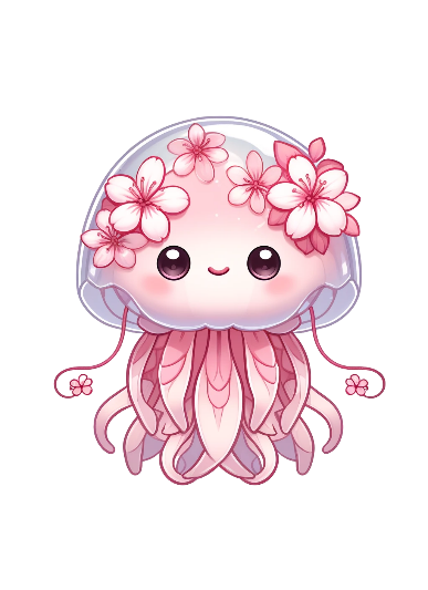 花くらげ さくらちゃん（きみやんのハイクオリティーTシャツ）