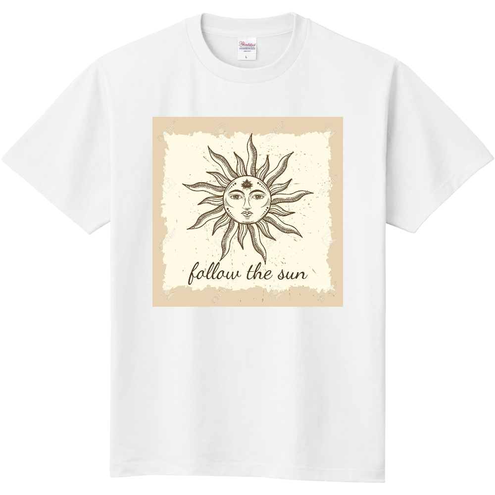 太陽の顔Tシャツ