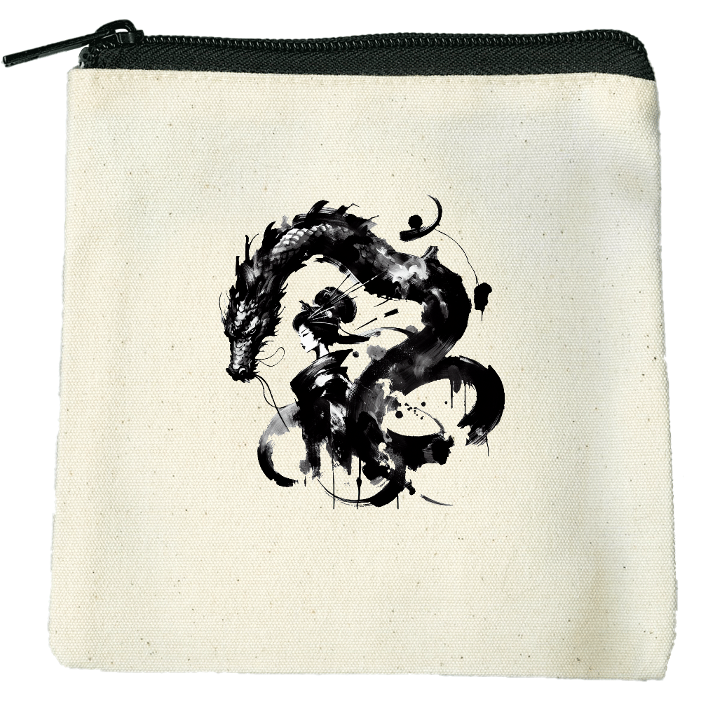 OIRAN龍と娘ロゴ ライトキャンパスポーチSS