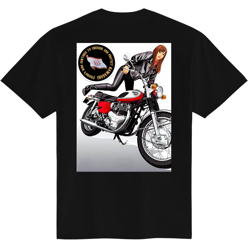 カワサキ KAWASAKI W1 W1S 赤（まーの定番Tシャツ