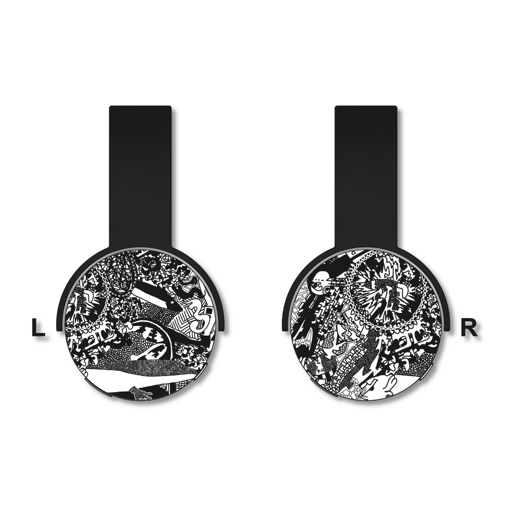 ② 黒Bluetoothヘッドホン