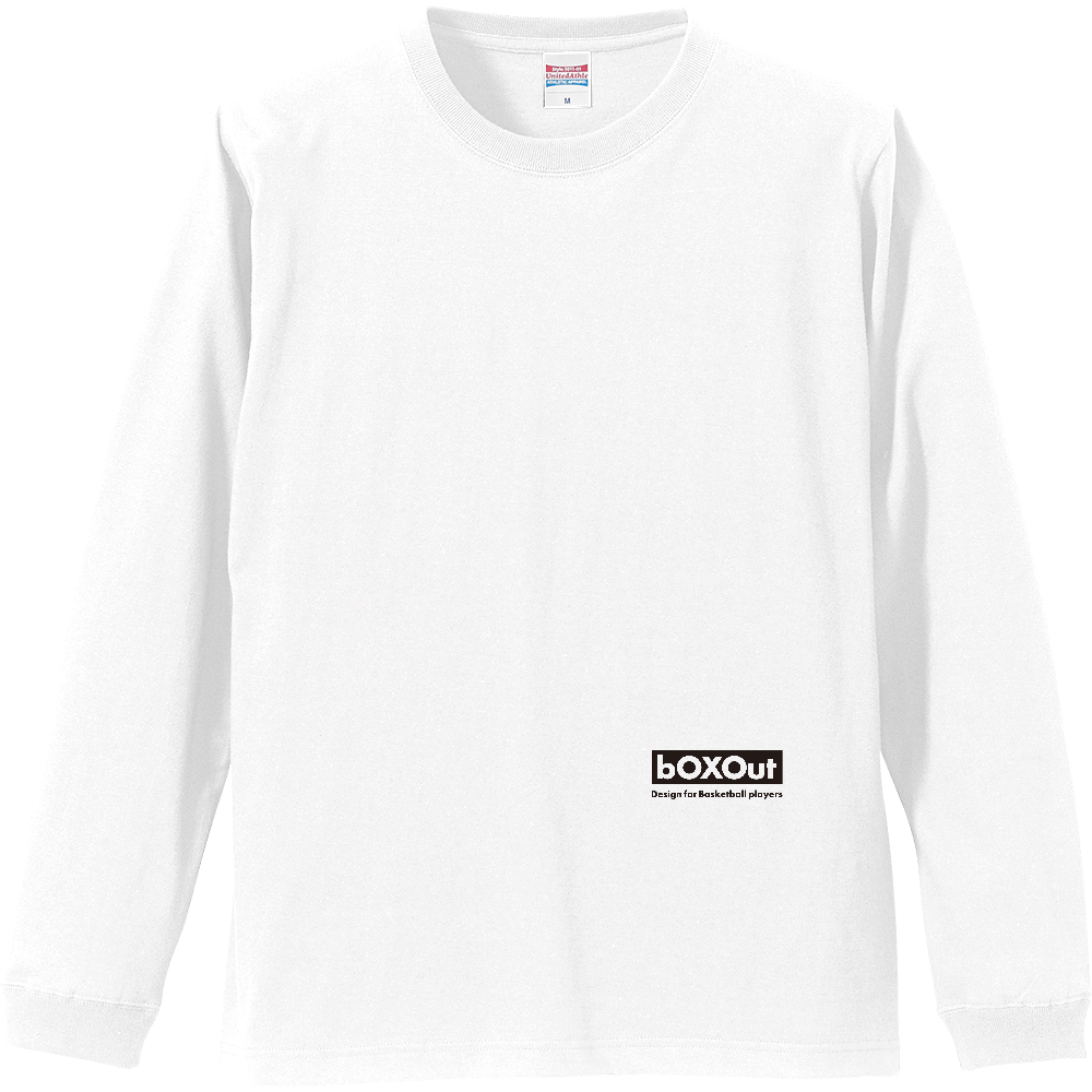 【バックプリント】bOXOut ロゴ 綿素材 ロングスリーブTシャツ(ホワイト・ミックスグレー・アシッドブルー)