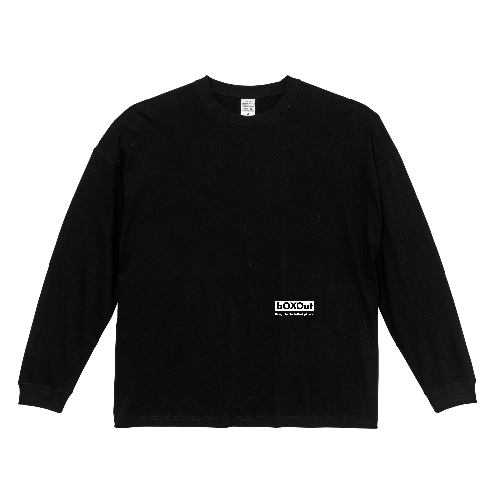 【BIGシルエット】bOXOutオリジナルロゴロングスリーブTシャツ(ブラック)