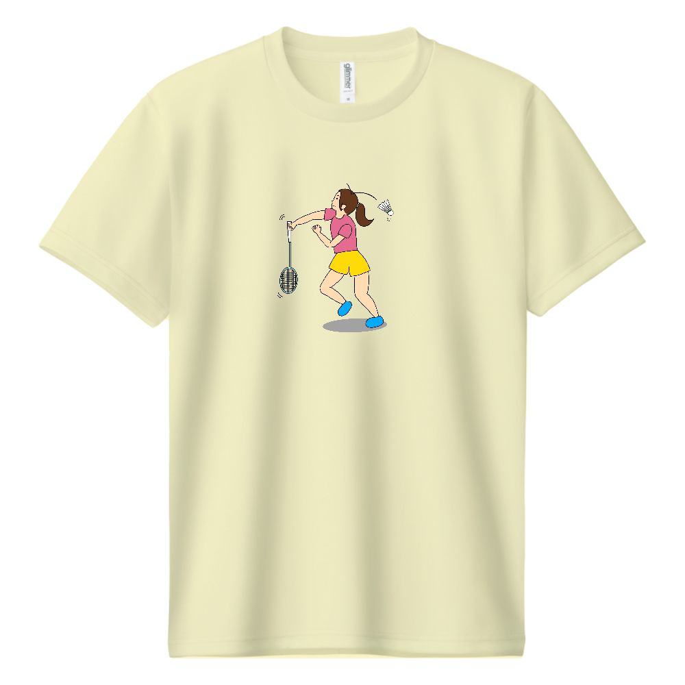 バドミントンTシャツ素振り？