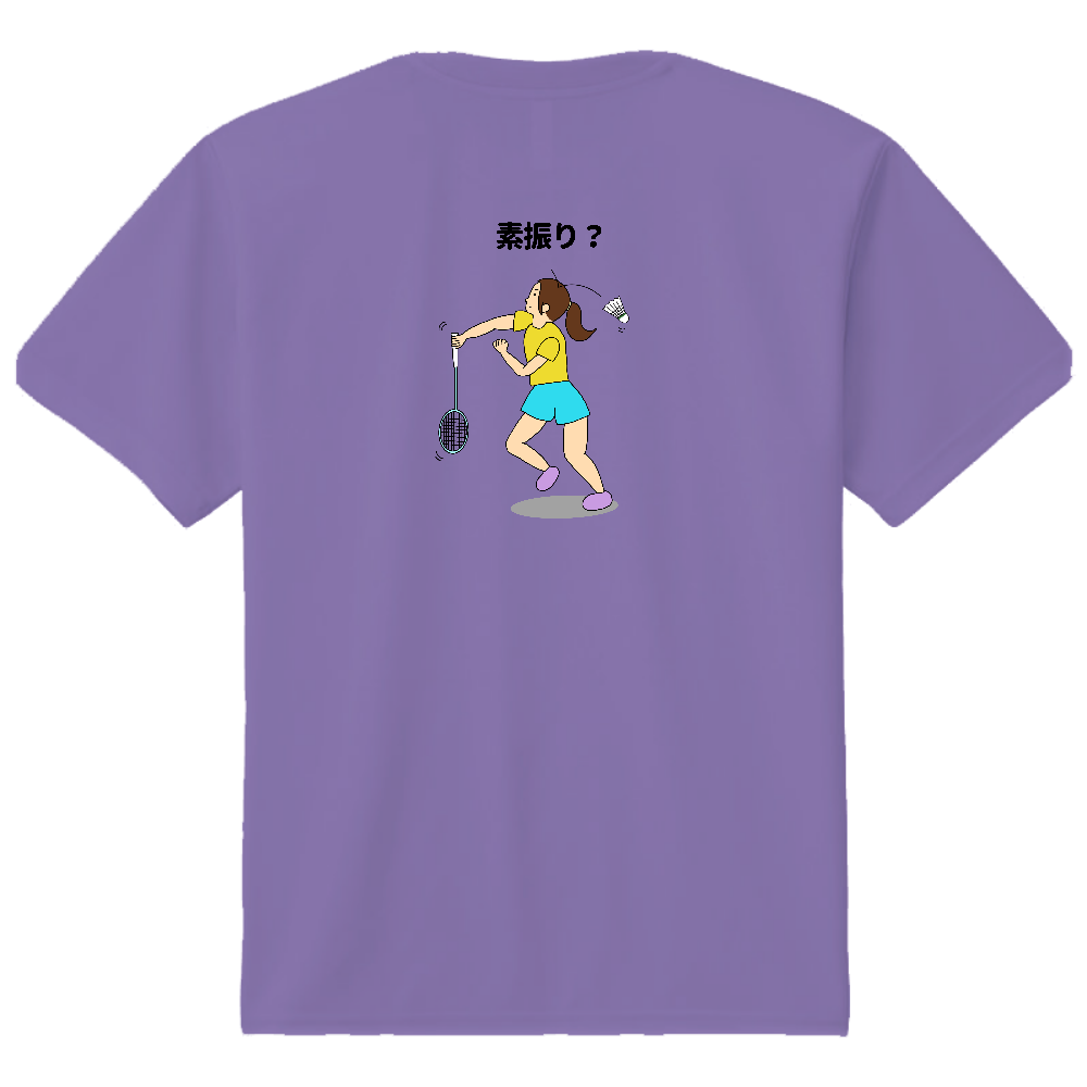バドミントンTシャツ素振り？(バックプリント)