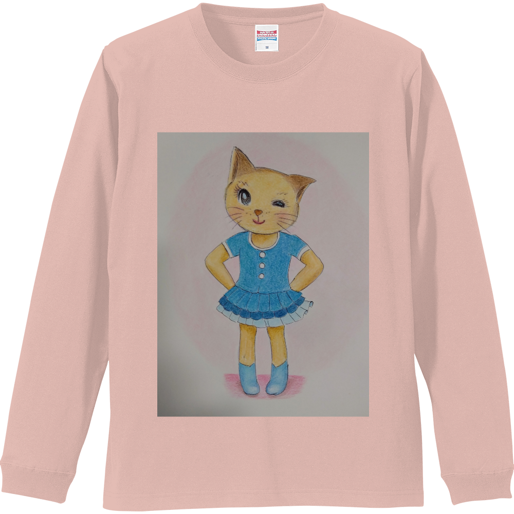 猫少女ミミ（リブ付 ロングスリーブＴシャツ）|オリジナルTシャツのUP-T