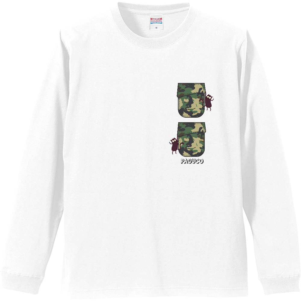 POKEにゃんロングスリーブTシャツ(迷彩柄❷-B)