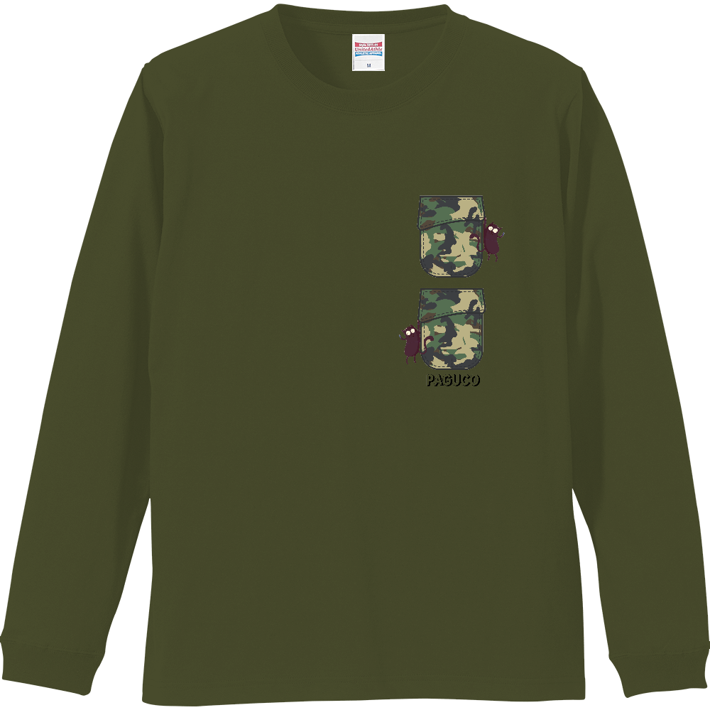 POKEにゃんロングスリーブTシャツ(迷彩柄❷-A)