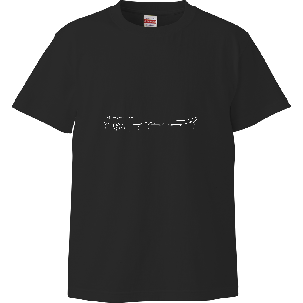 ハイクオリティーTシャツ線画白ver（OPENYOURSOFTYNESS）