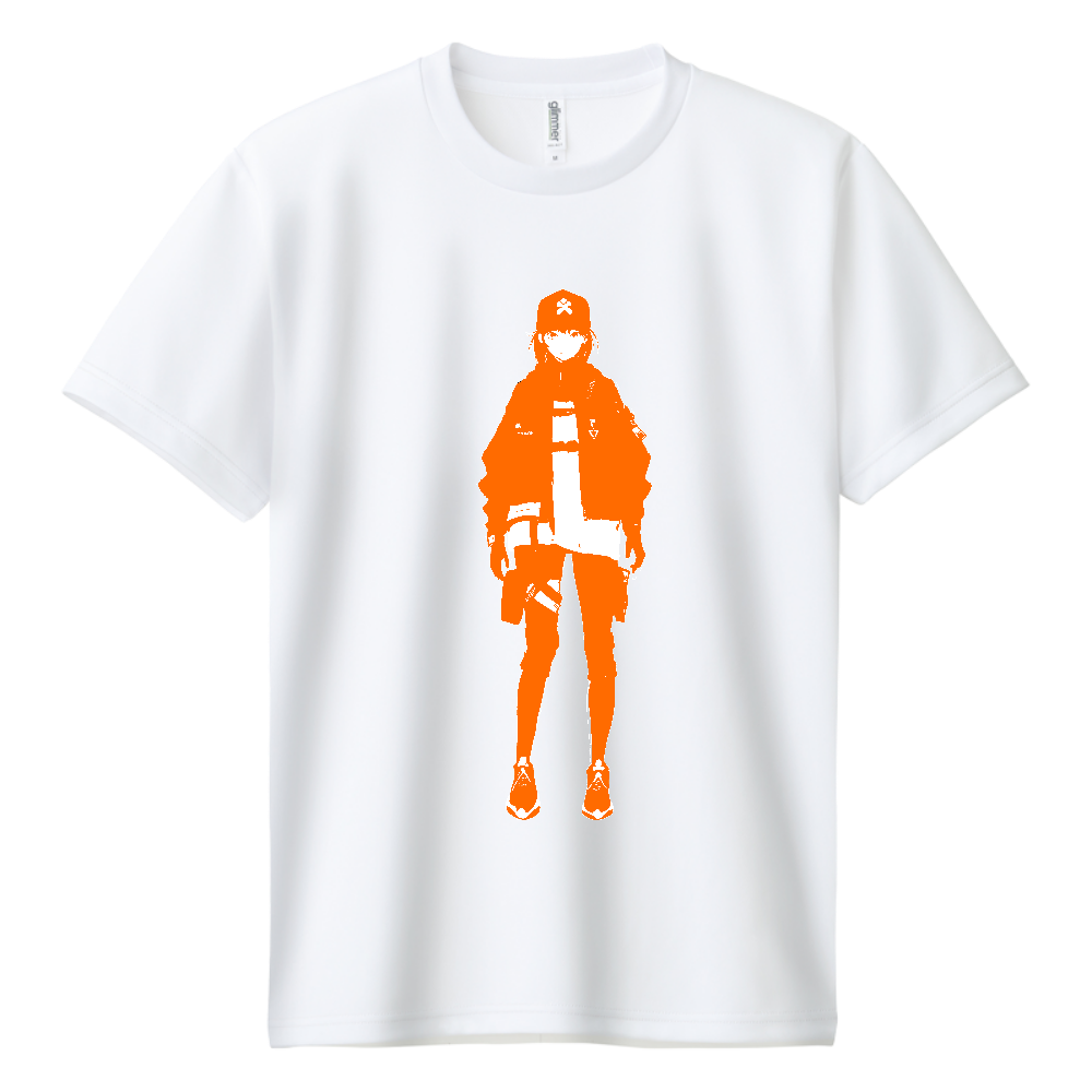 tec wear 女子Ver２ホワイト＆オレンジ（ドライＴシャツ）