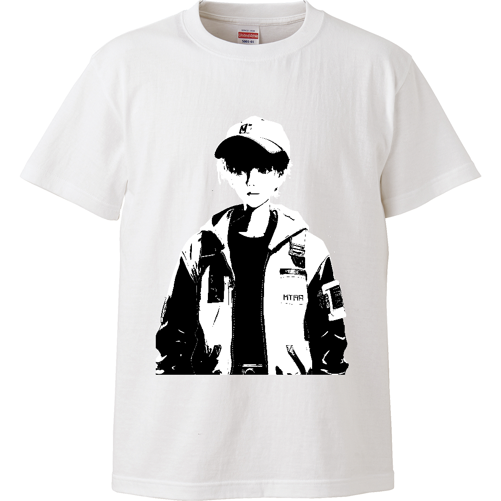 tec wear男子１白黒Ver（ハイクオリティーTシャツ）