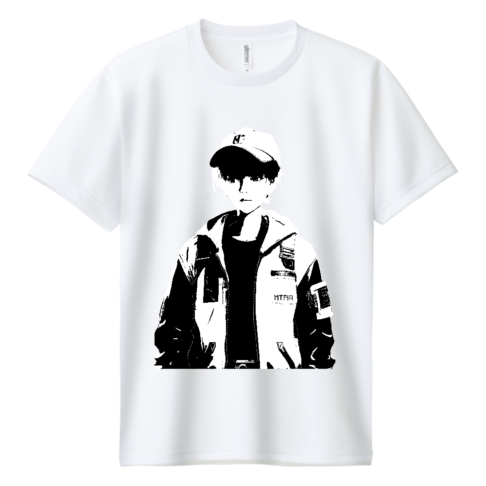 tec wear男子１白黒Ver（ドライＴシャツ）