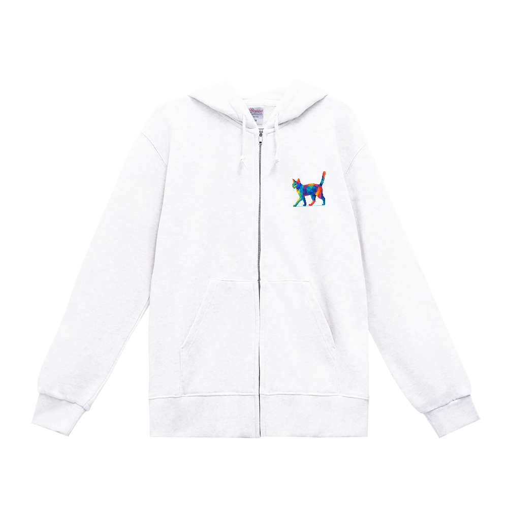 ポリゴン猫/即日定番ジップパーカー