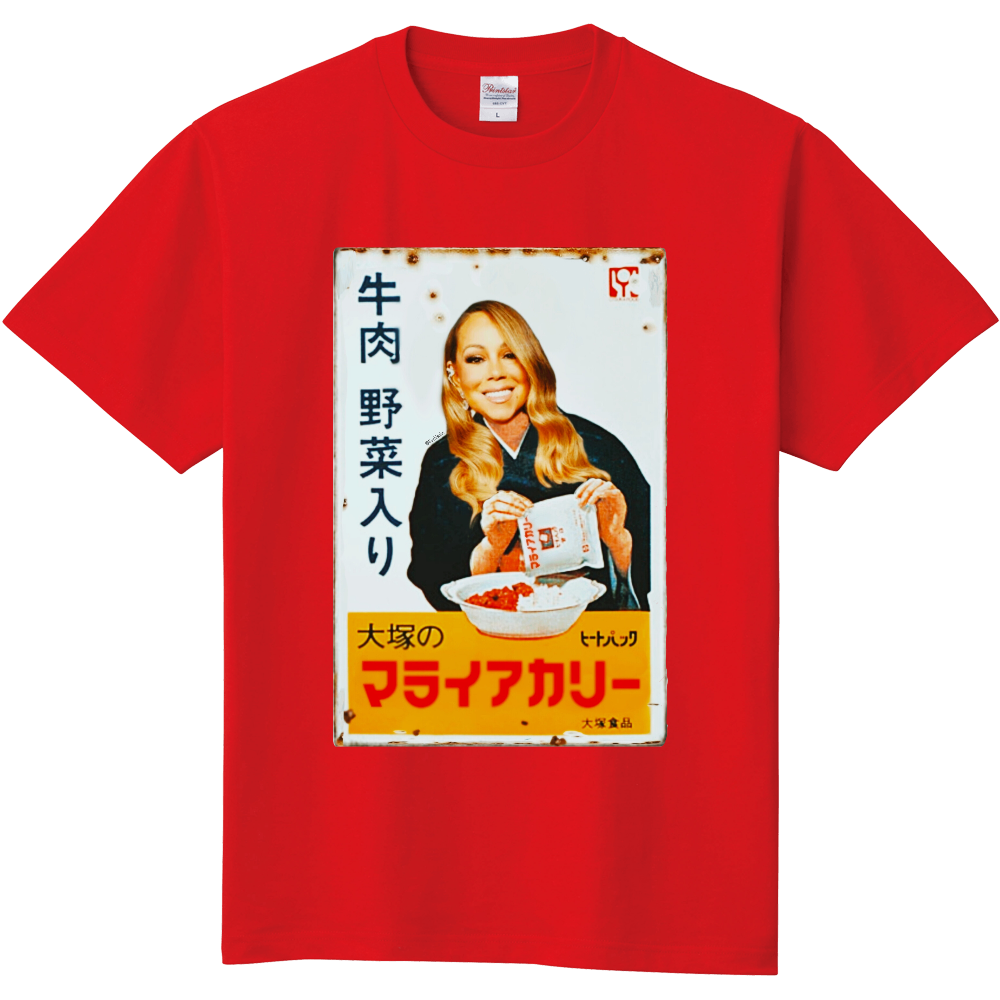 おもしろホーローTシャツ第1弾『マライアカリー』#マライアキャリー #パロディーシャツ #マライアキャリーシャツ #マライア・キャリー