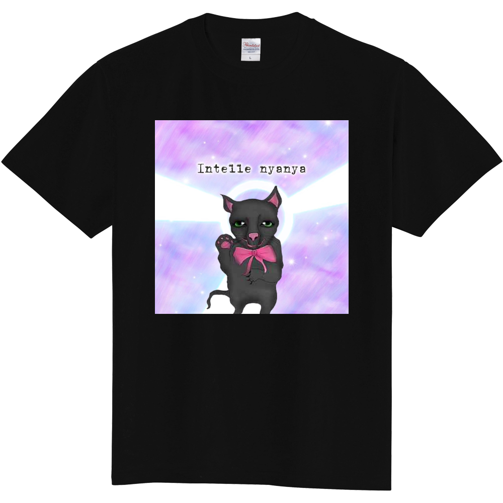 閃光のインテリにゃにゃTシャツ