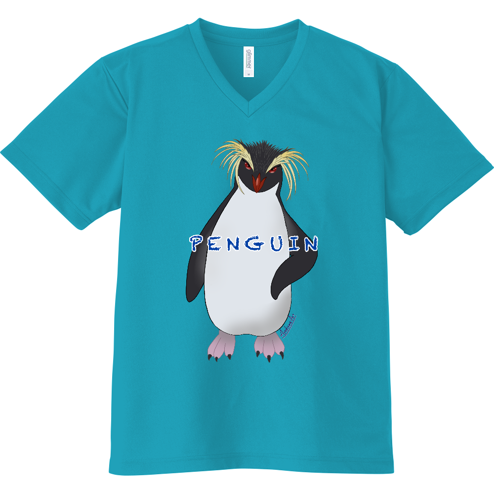 ペンギンドライVネックTシャツ