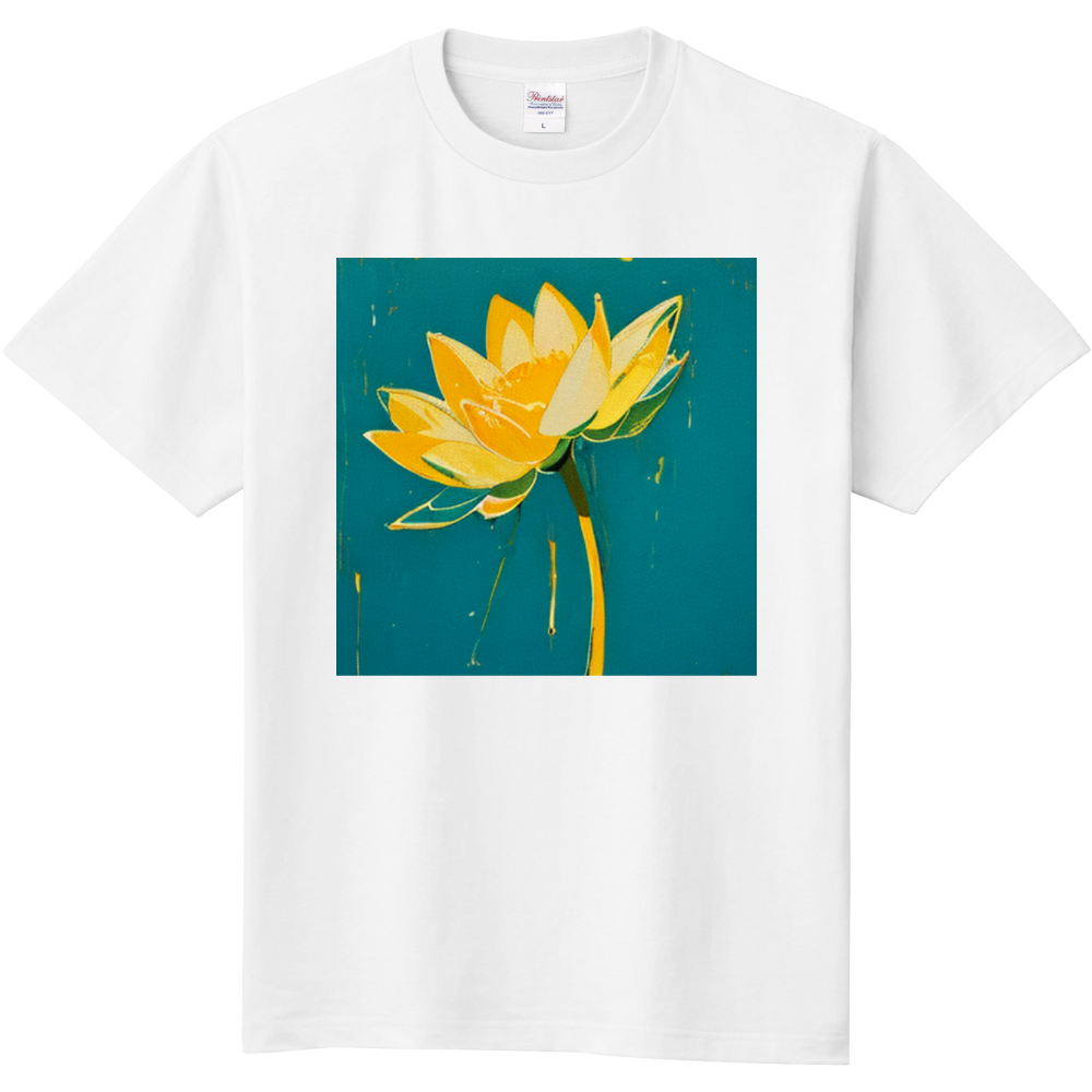 蓮の花の絵画風デザイン