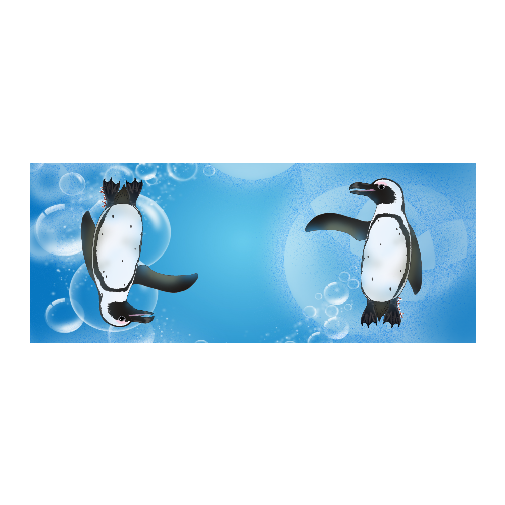 ケープペンギンマイクロファイバーフェイスタオル