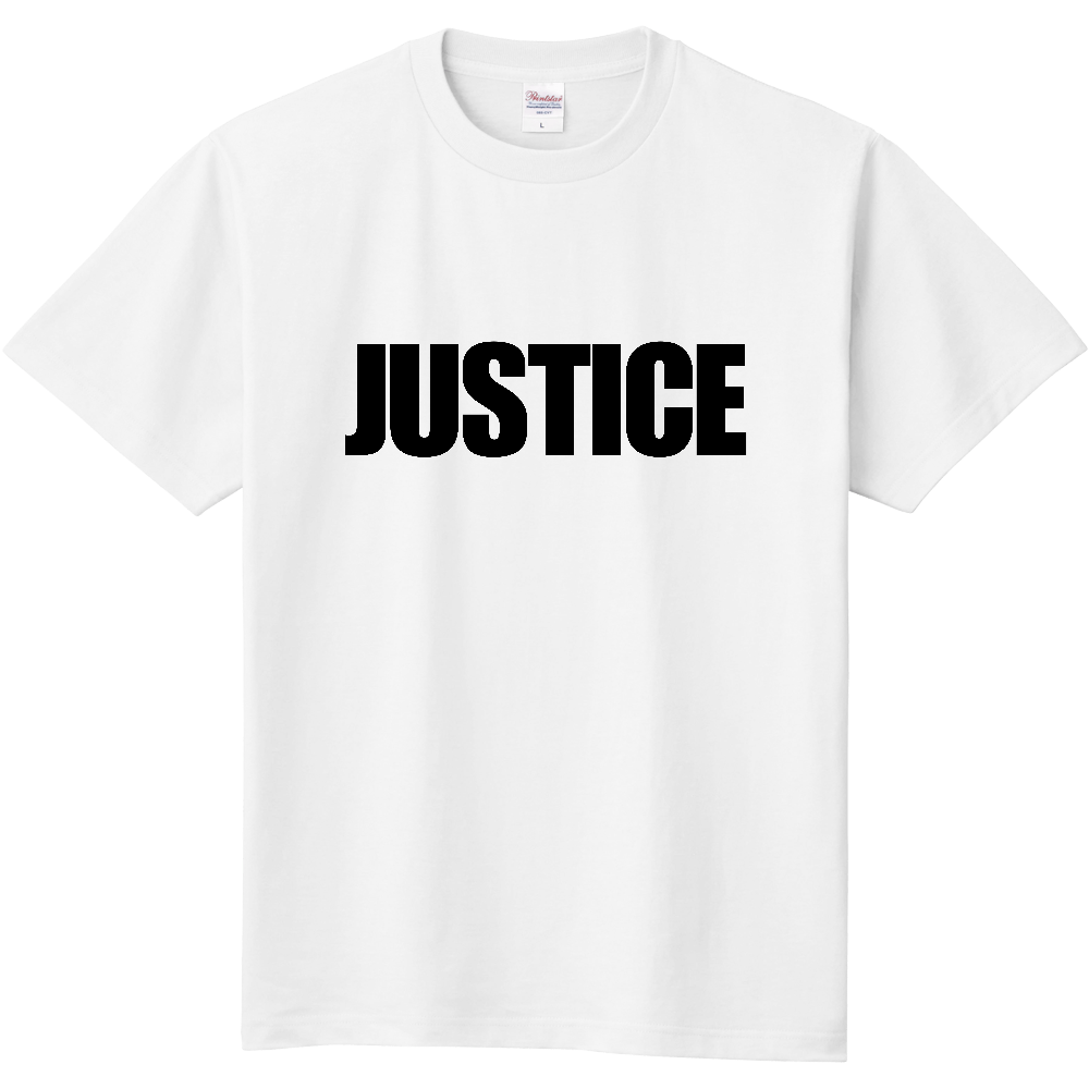 アートTシャツ】JUSTICE -ジャスティス- Tシャツ（半袖）黒文字