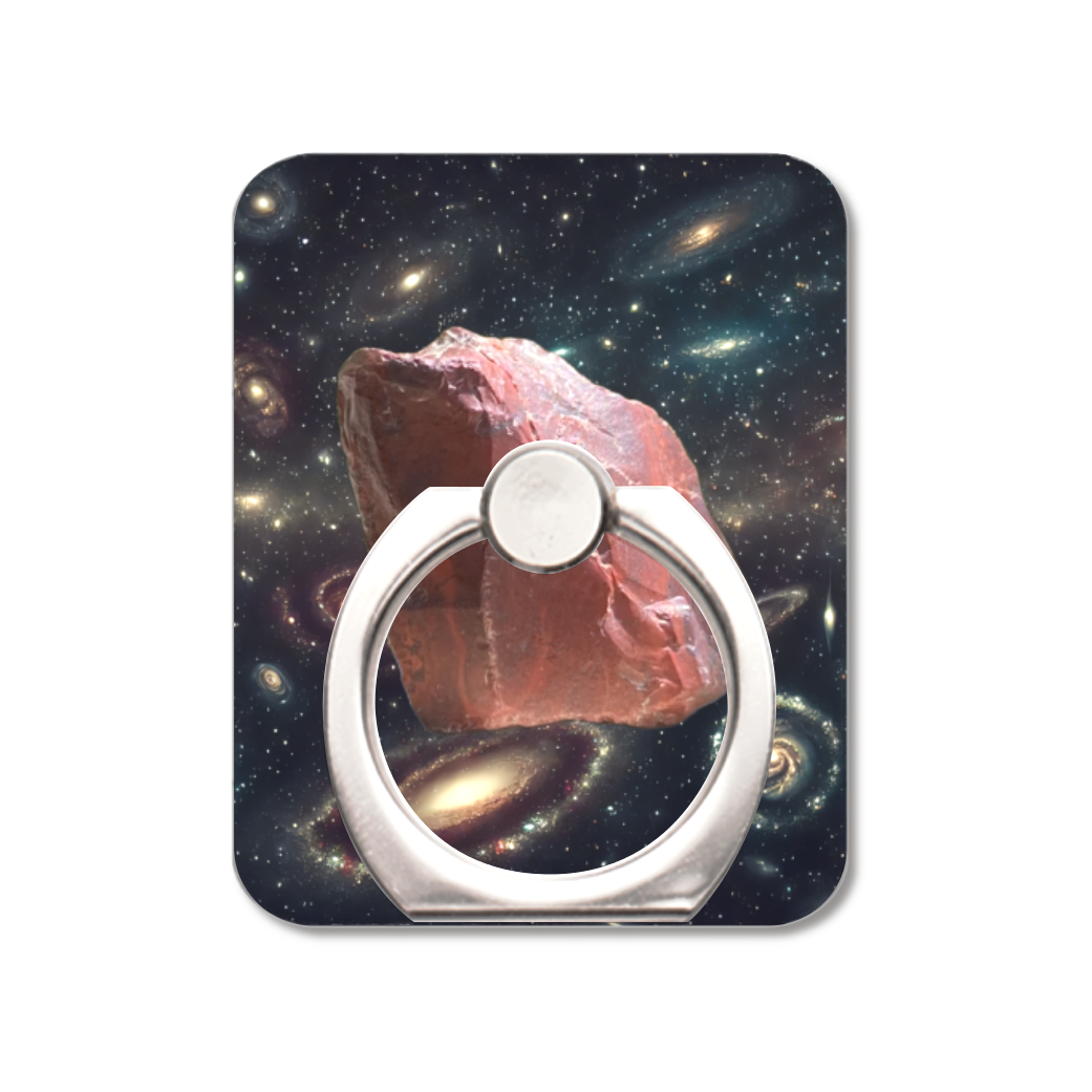 宇宙を映す碧玉のスマホリング