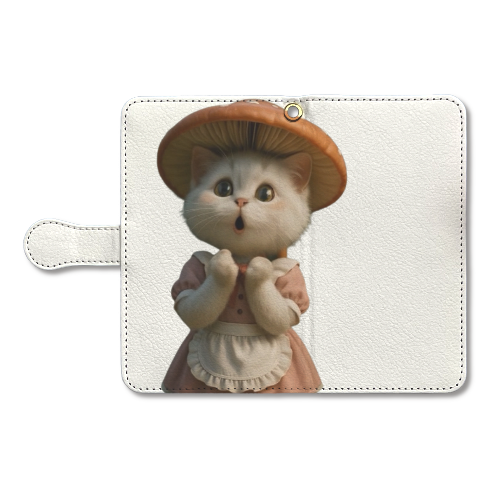 ユキノコstyle7 手帳型ベルト付きアンドロイド M