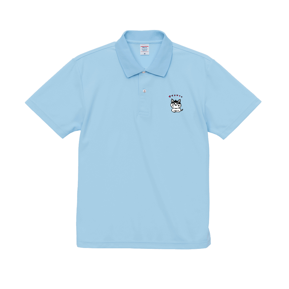スペシャル ドライ カノコ ポロシャツ（ローブリード） 猫ちゃんハート