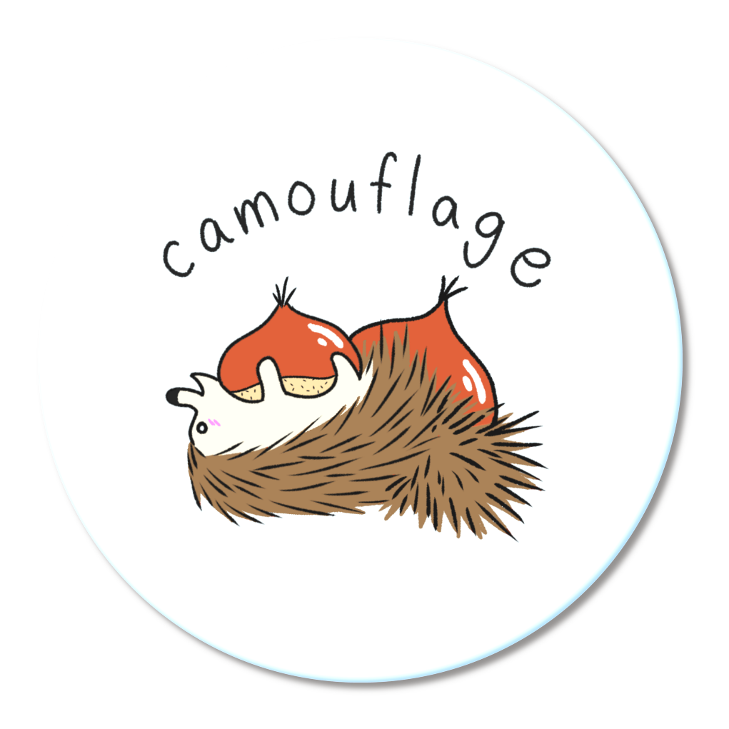 camouflage ハリネズミアクリルコースター