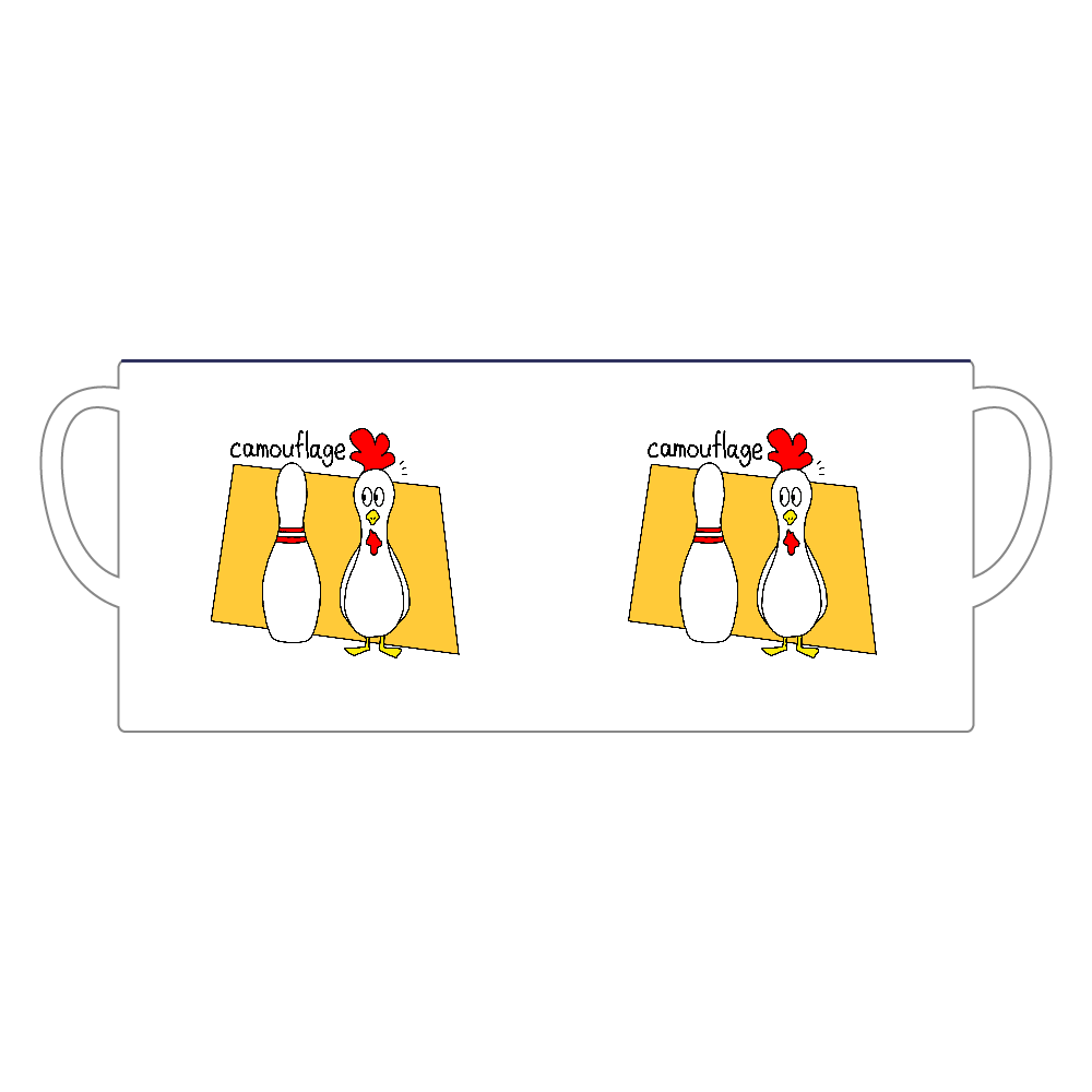 camouflage ニワトリマグカップ