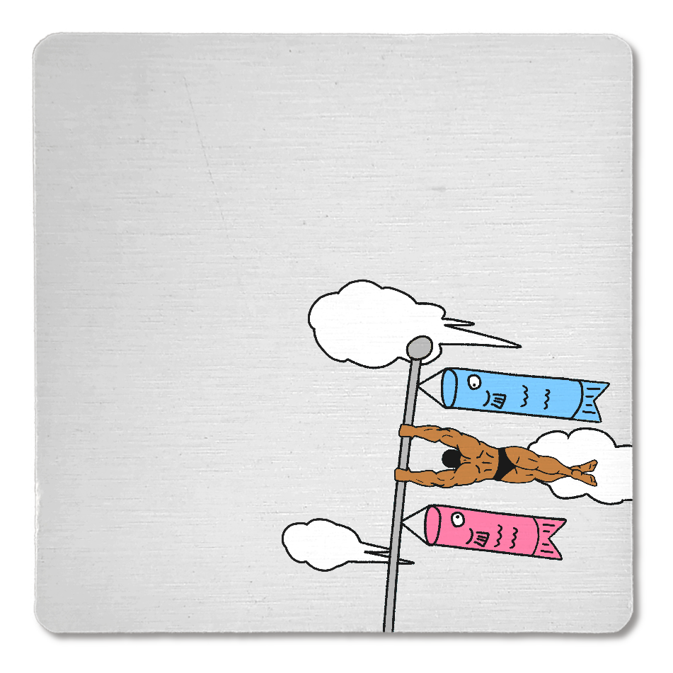 camouflage 鯉のぼり珪藻土コースター