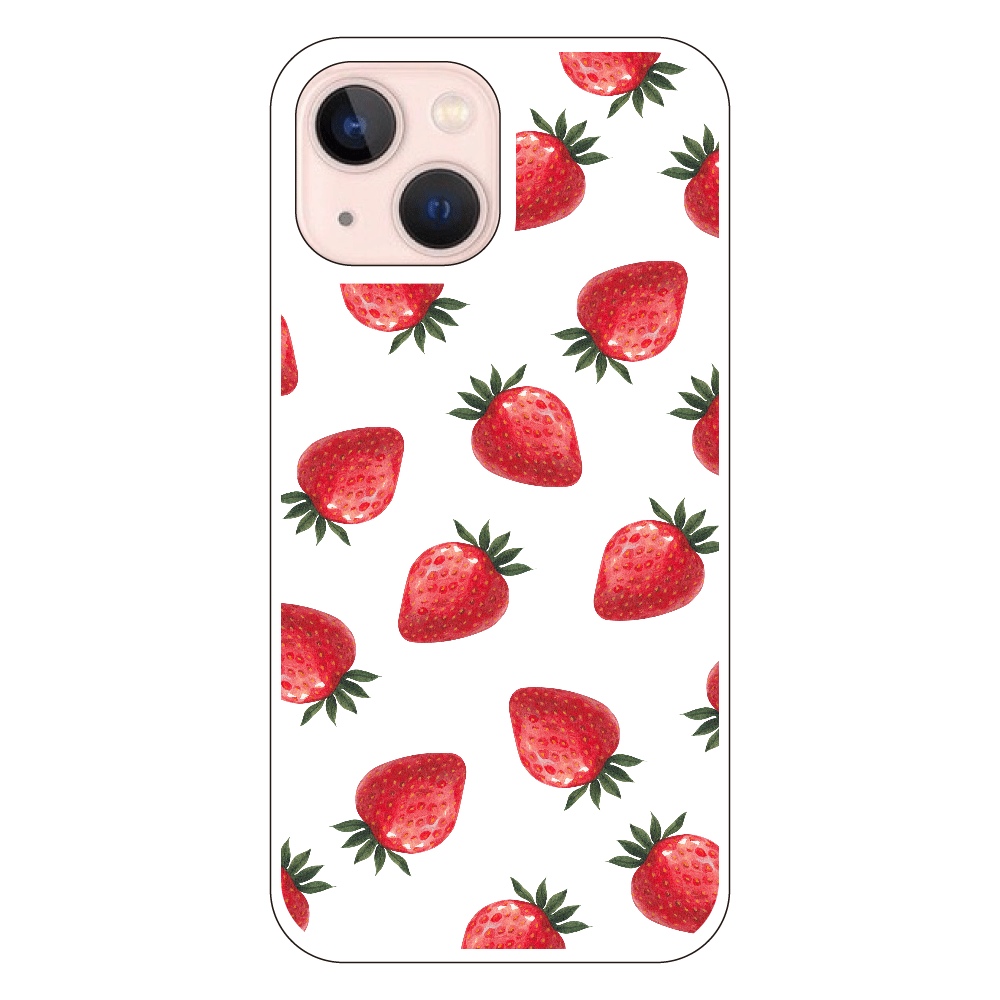 送料無料『税込1980円』!!いちごiPhoneケース iPhone13 mini (透明) 送料無料 可愛い いちご柄 スマホケース レディース メンズ カップル ペア おそろい 韓国風 おしゃれ フルーツ カバー 透明 クリア 衝撃吸収 シンプル 人気 ギフト