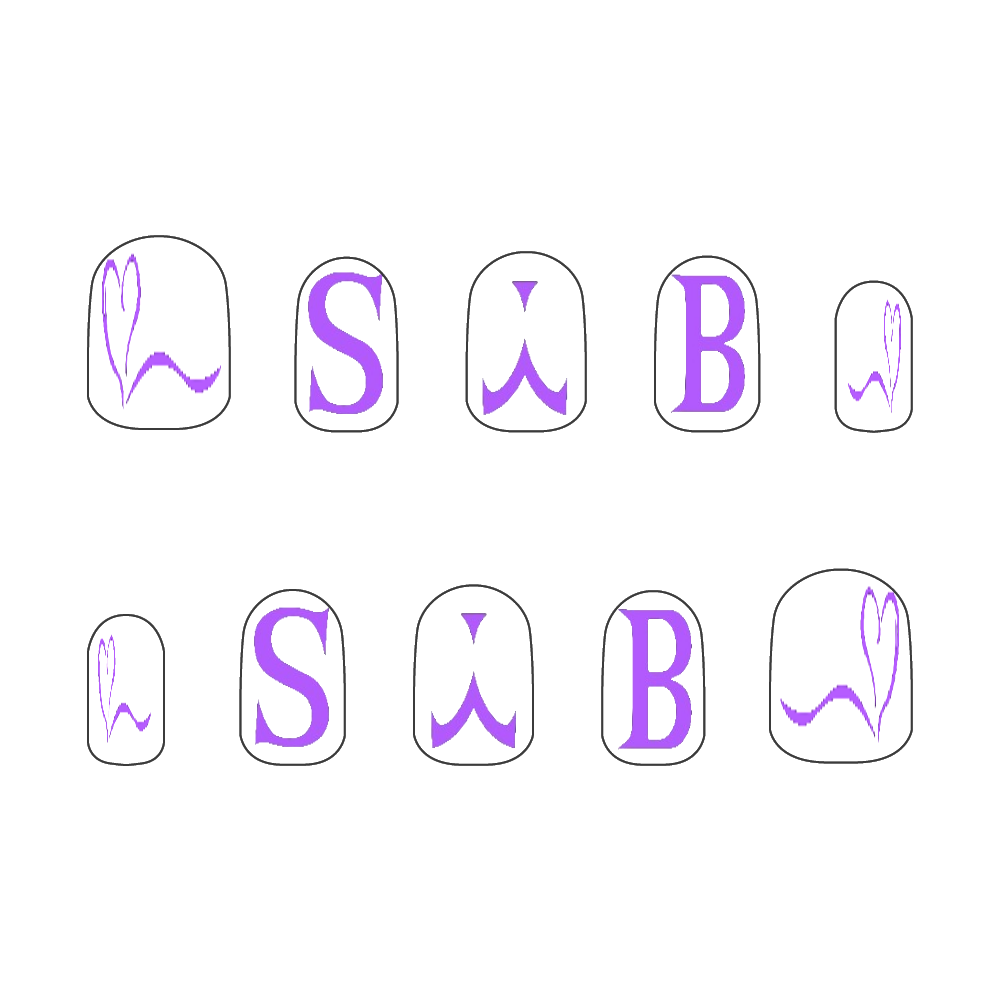 ハート4　2509　ネイルチップS