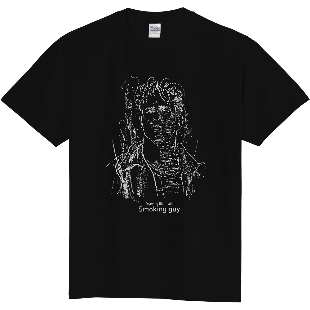 Drawing illustration「Smoking guy」