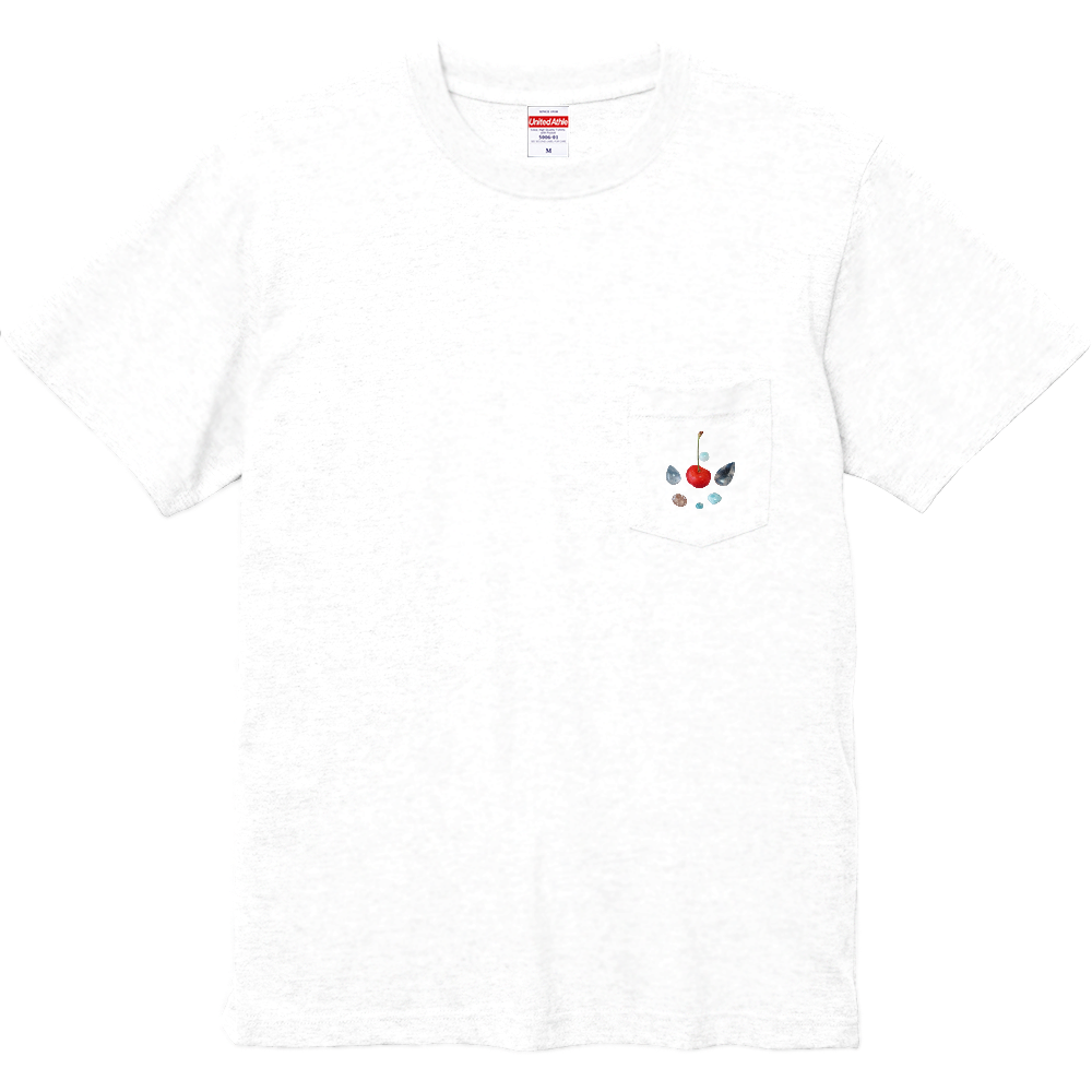 宝石ポケットTシャツ④さくらんぼ