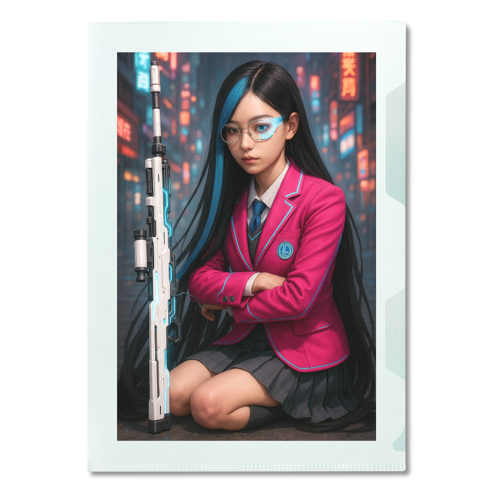 Neon City Sniper Schoolgirl