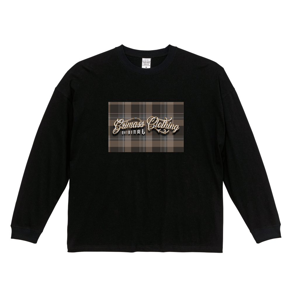Grimass Clothing Long Sleeve Shirt Glen Check & GC Logo (Brown)