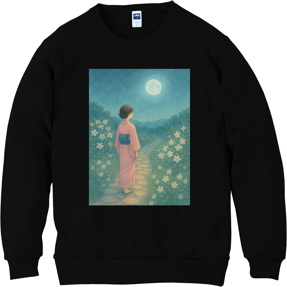 Moon Garden Sweatshirt – 月と花の散歩道