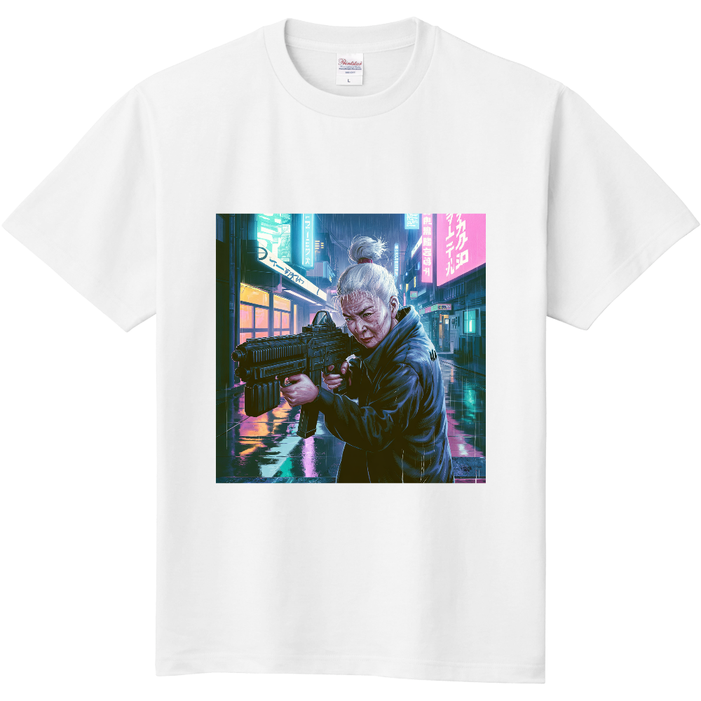 Cyberpunk Granny – Warrior of the Rainy Night