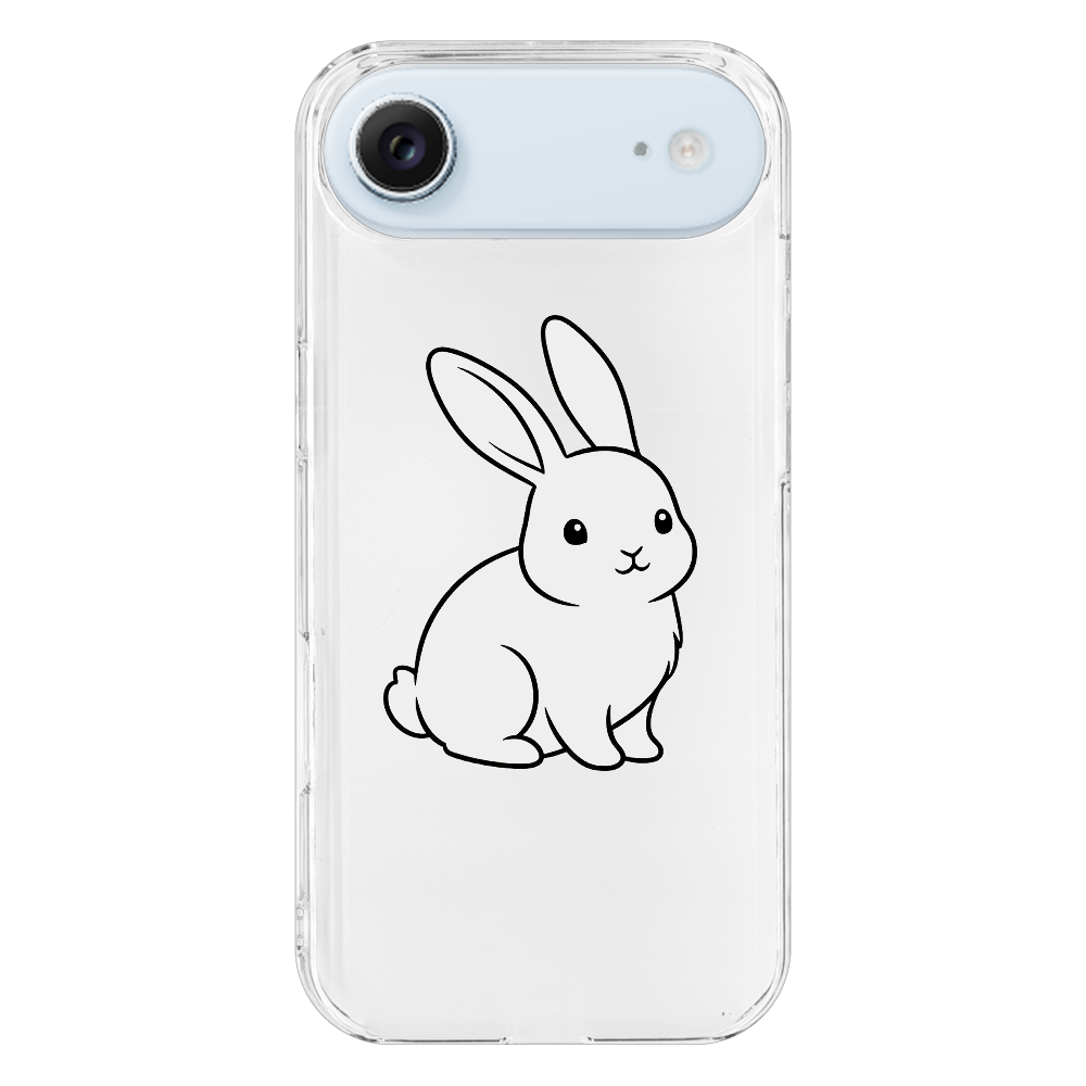 うささ iPhone17 Air (透明)(ハードケース)