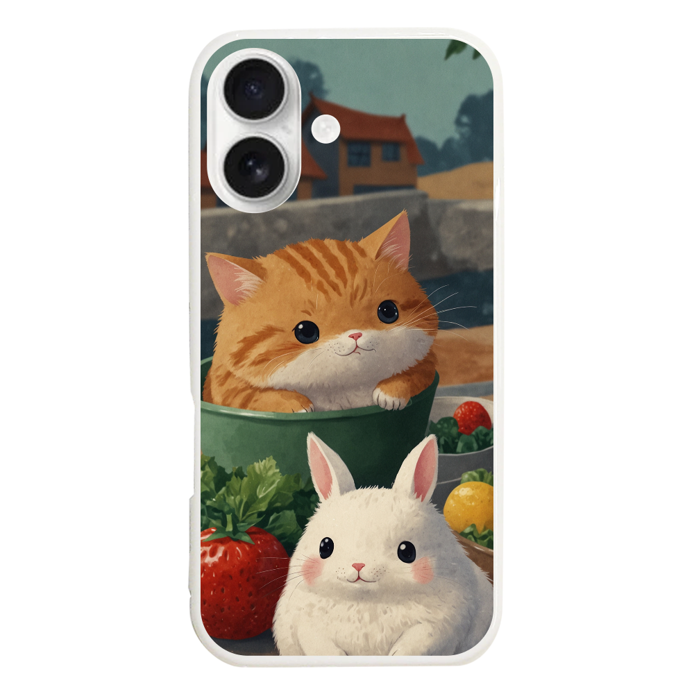 ねことうさぎ iPhone17 (ハードケース)